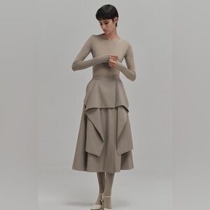 NWT Maria Elena Villamil Khaki Skirt Size 2